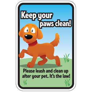 Clean Up After Your Pet Sign