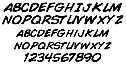 11 Classic Comic Book Font Images