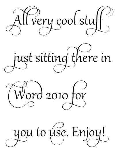 Cool Fonts for Microsoft Word