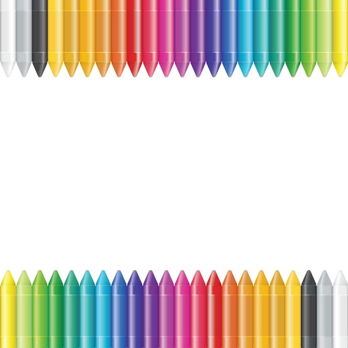 Crayon Border Clip Art Vector