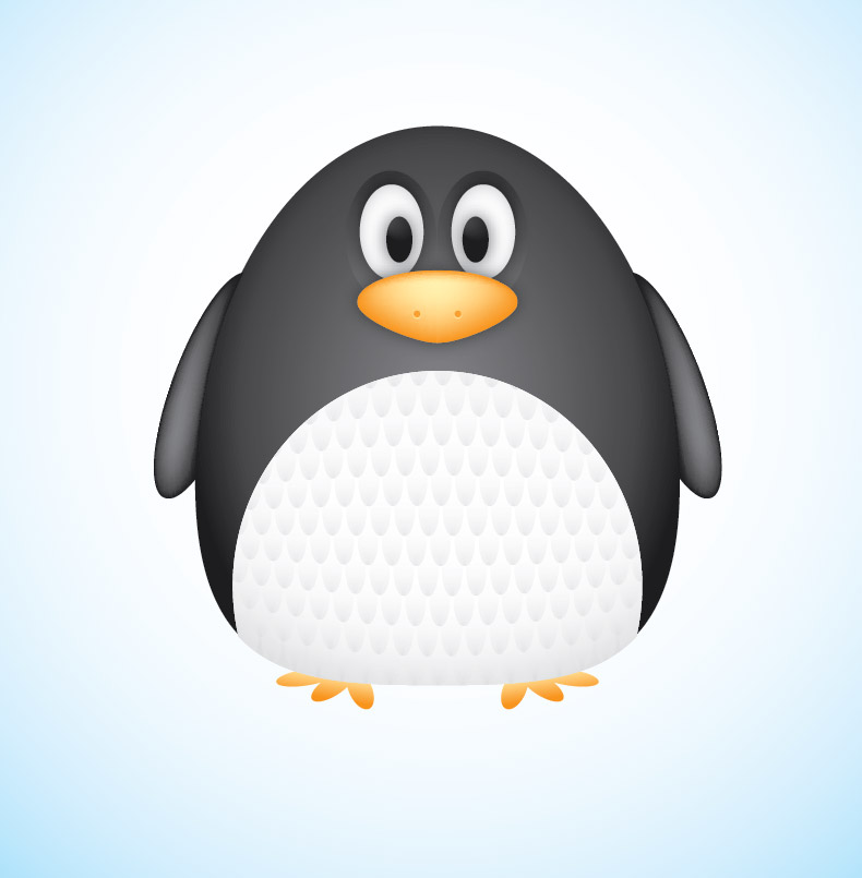 Cute Penguin Cartoon Character