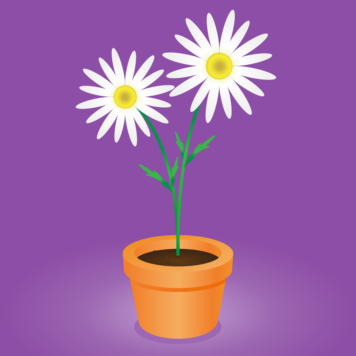 Daisy Flower Pot Clip Art