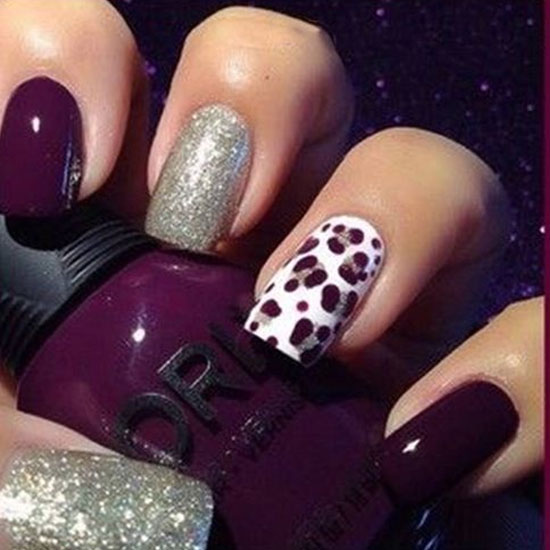 Dark Purple Nail Design