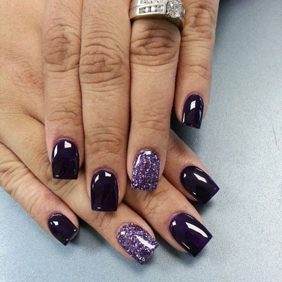Dark Purple Nails