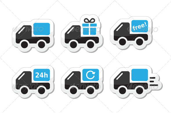 Delivery Truck Icon Vector