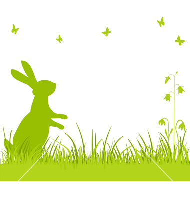 Easter Bunny Border Clip Art