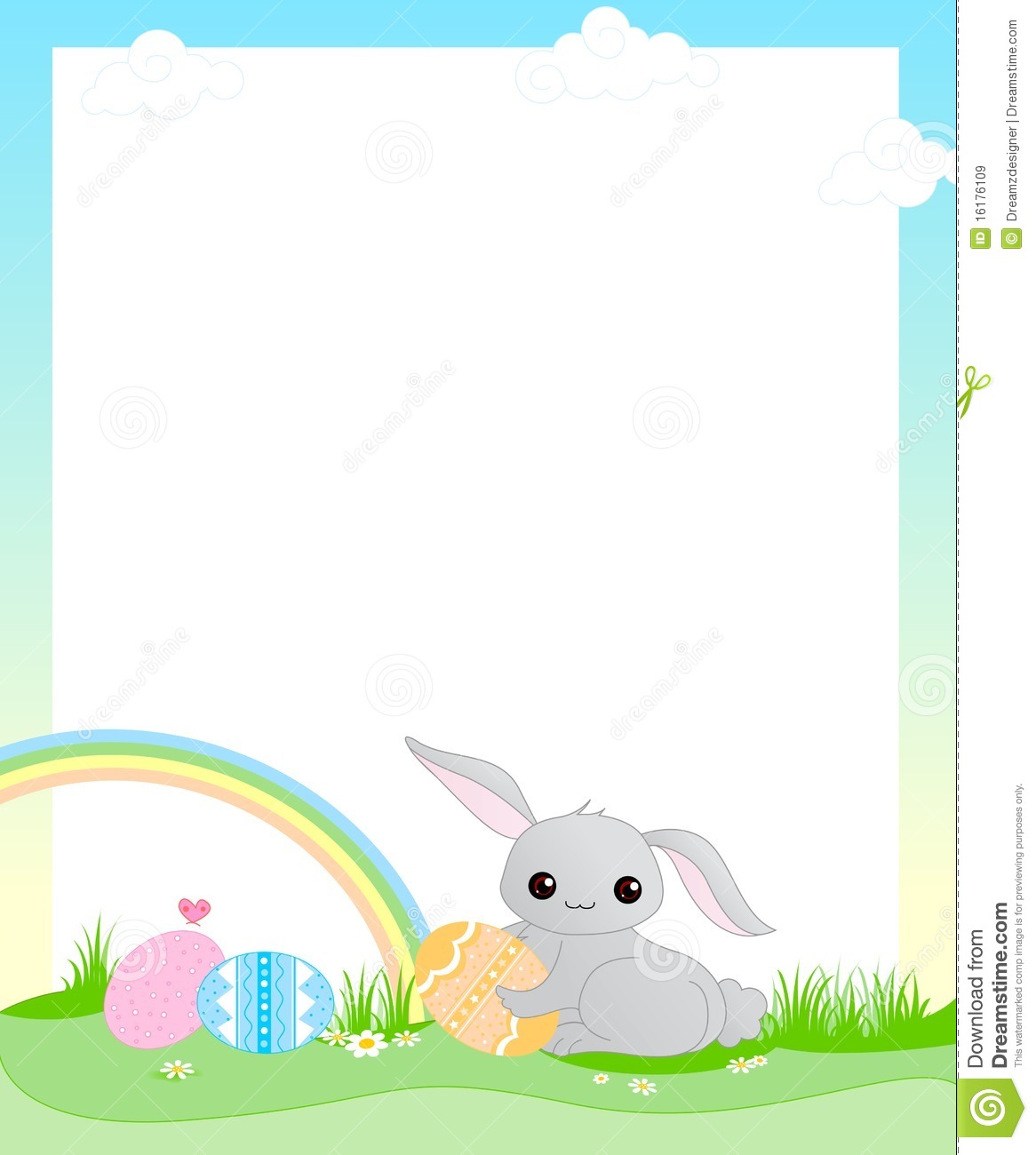 Easter Bunny Border Clip Art