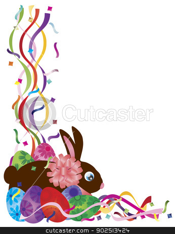 Easter Egg Page Borders Vector