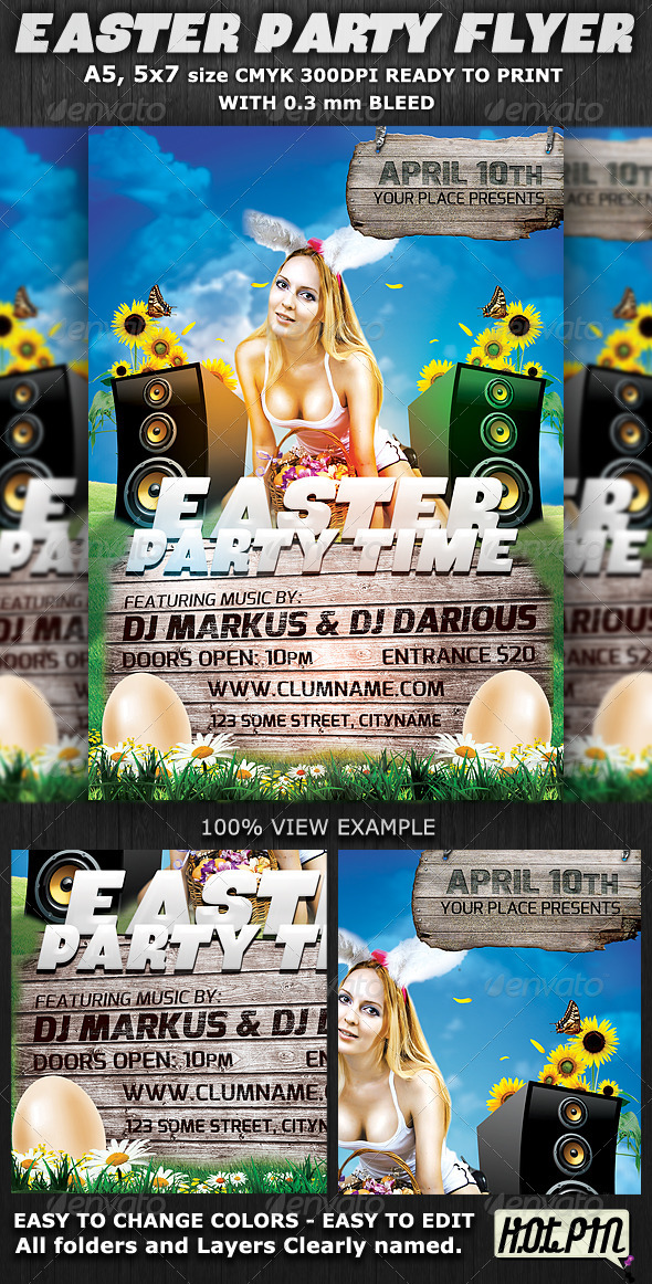 Easter Party Flyer Template