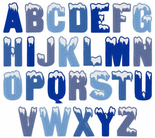 12 Ice Letters Font Images