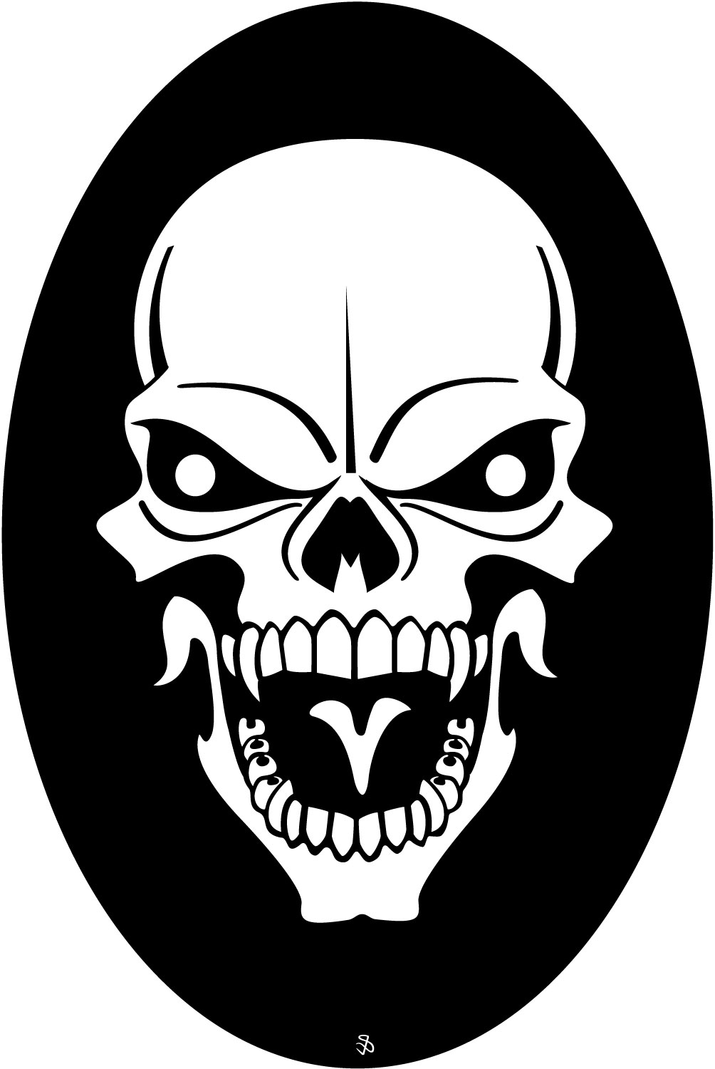 Evil Skull Vector Art