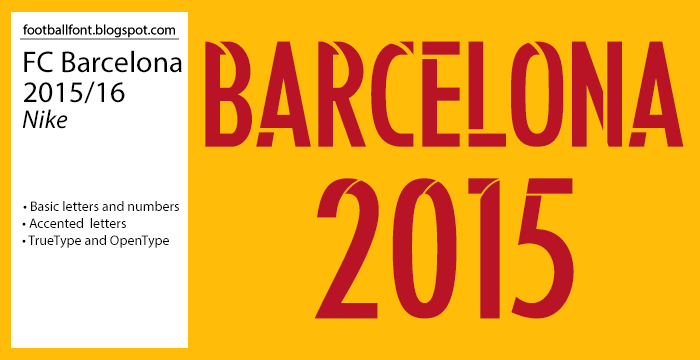 fc barcelona jersey font