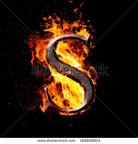 Fire On Letters and Symbols