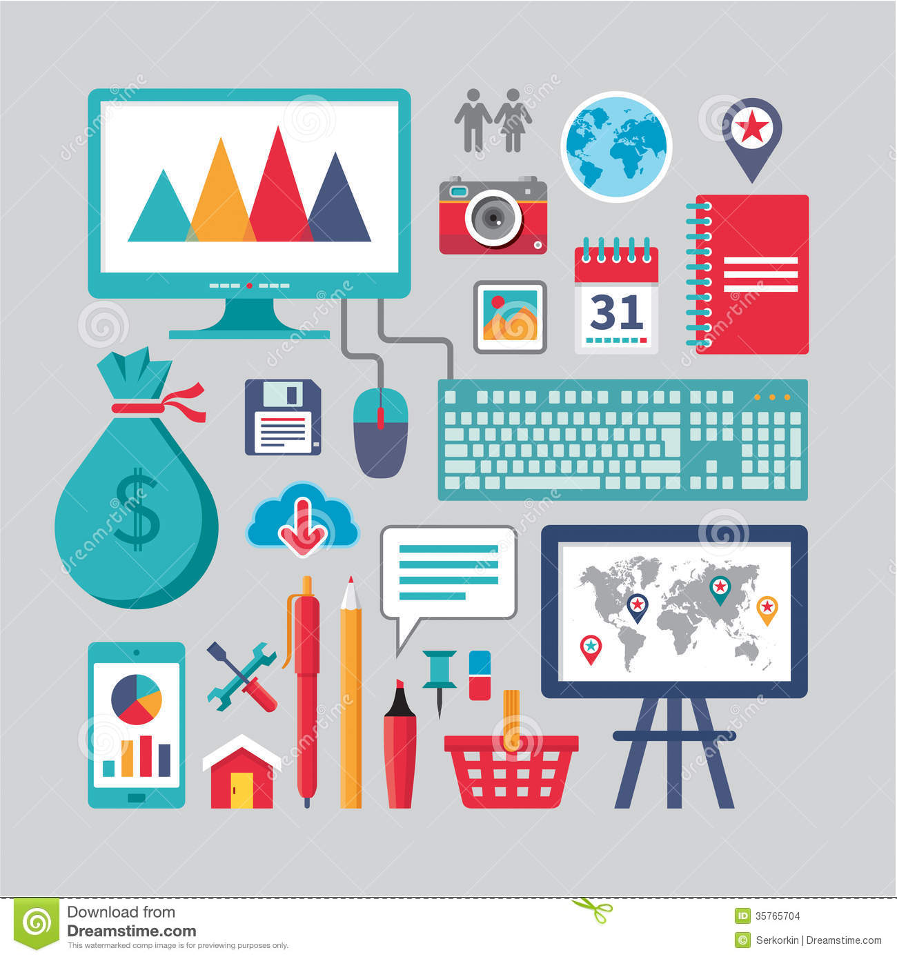 Flat Design Icons Vector Flat Design Icons Vector