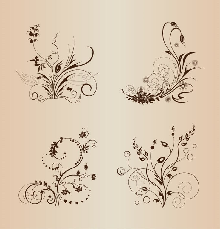 Floral Vector Design Elements