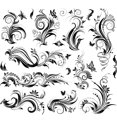 Floral Vector Design Elements Floral Vector Design Elements