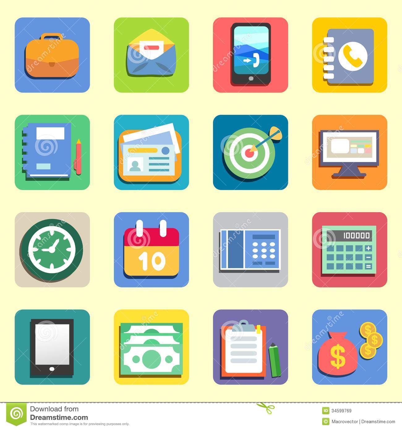 Free Business Icons Flat Free Business Icons Flat