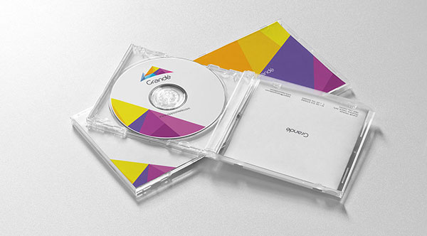 Free CD Template PSD Mockup