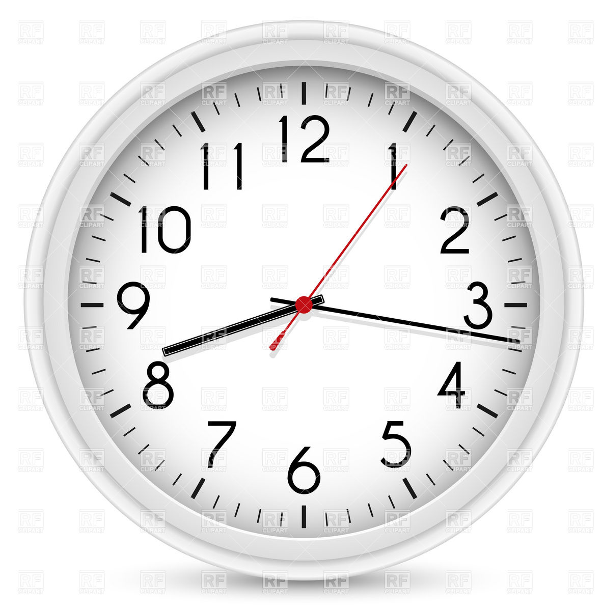 Free Clip Art Clock with Second Hand