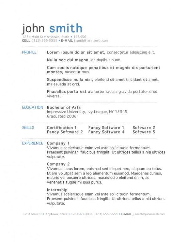 Free Creative Resume Templates Microsoft Word Free Creative Resume Templates Microsoft Word