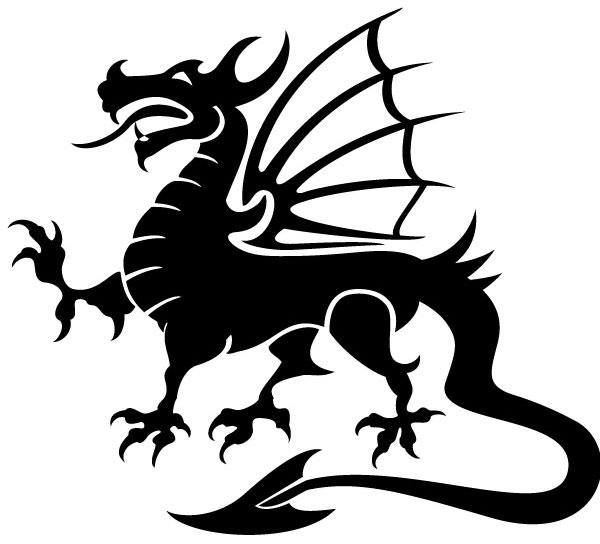 11 Black Dragon Vector Art Images