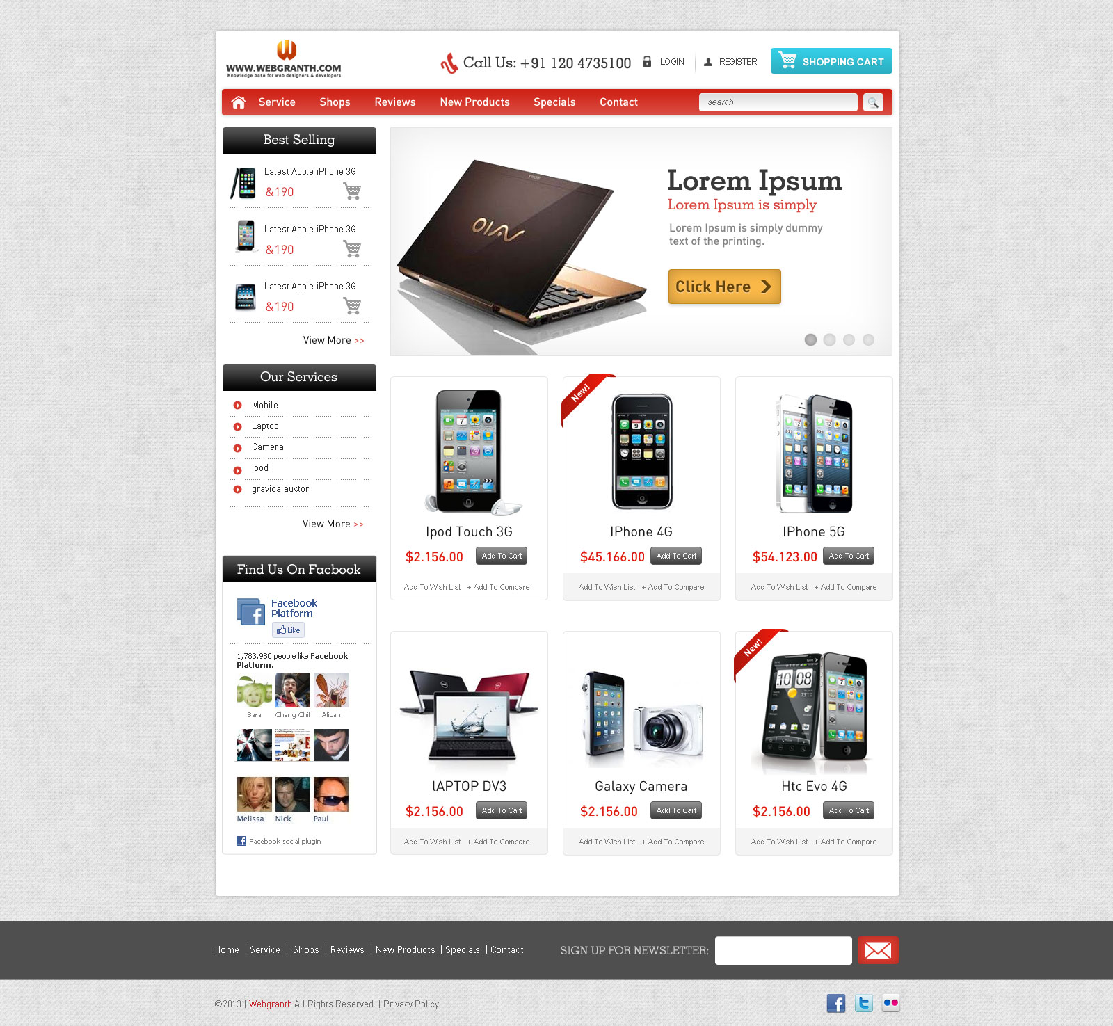 Free E-Commerce Website Template