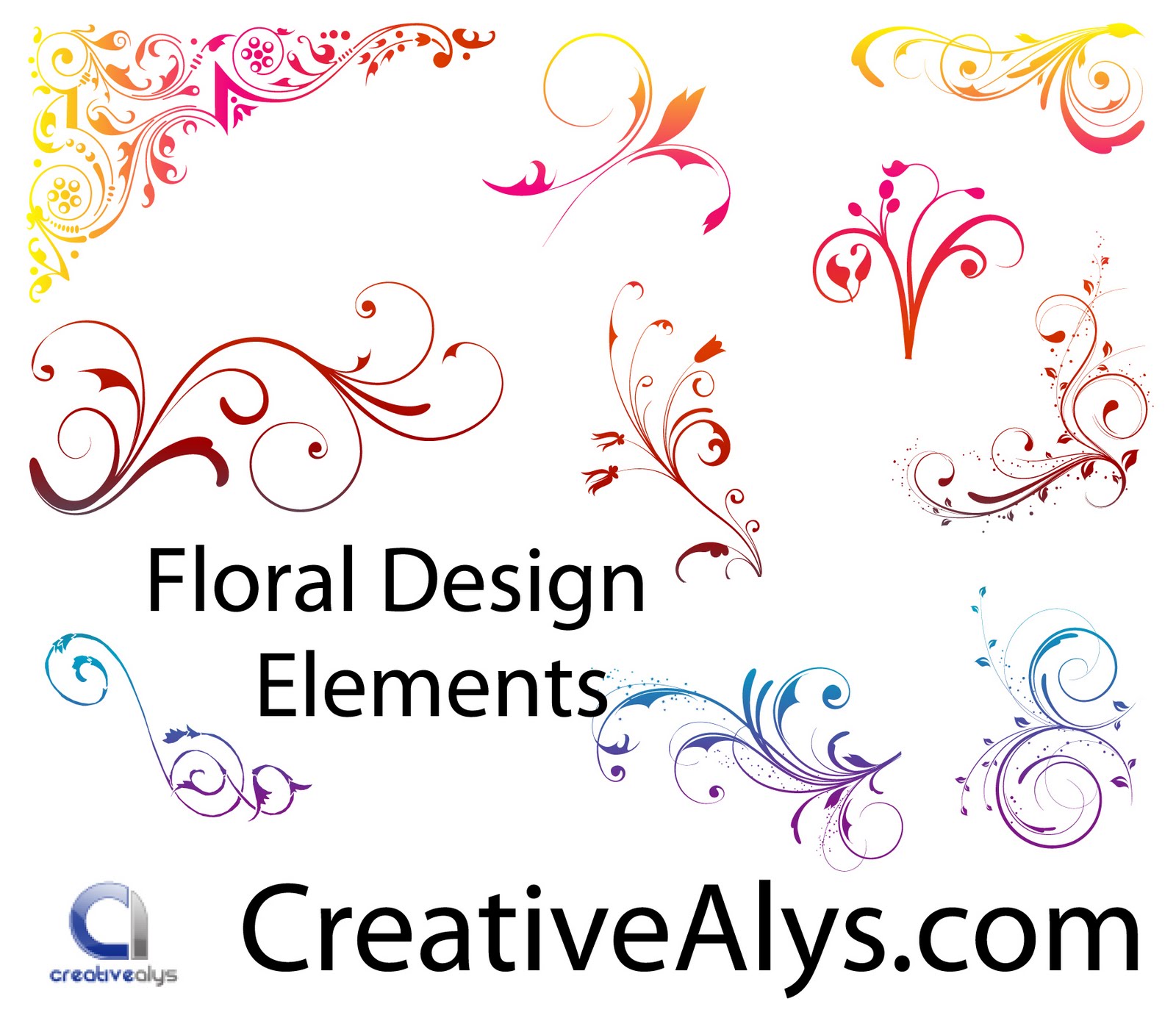 Free Floral Vector Design Elements