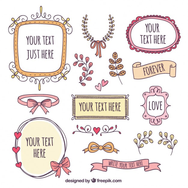 8 Hand Drawn Free Vector Ornaments Images - Floral Ornament Vector Free