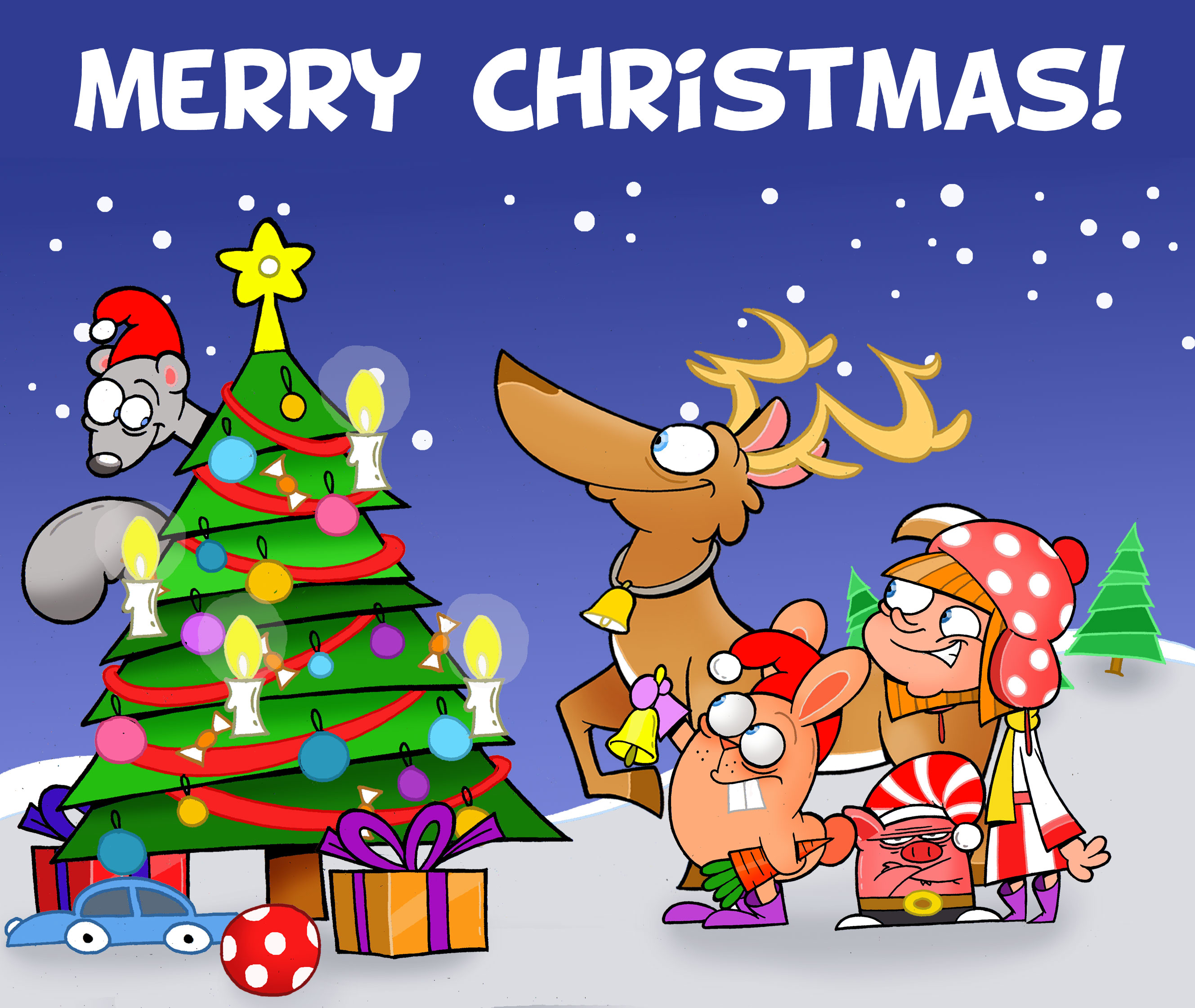 Free Merry Christmas Cartoons