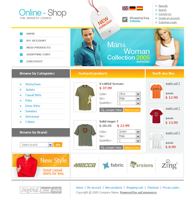 Free osCommerce Templates