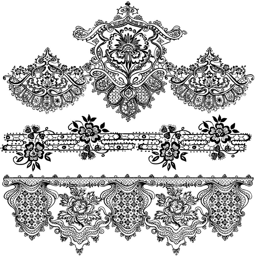 14 Lace Border Designs Images