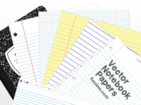 8 Notebook Paper Vector Images