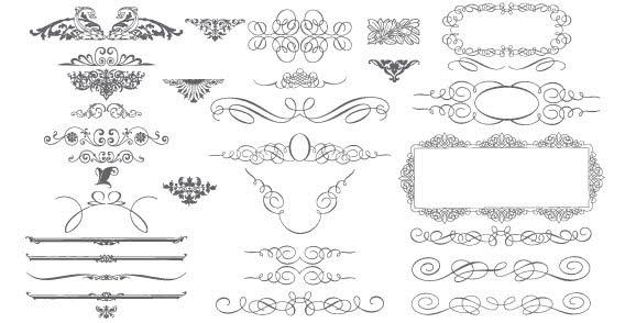Free Vector Calligraphic Ornaments