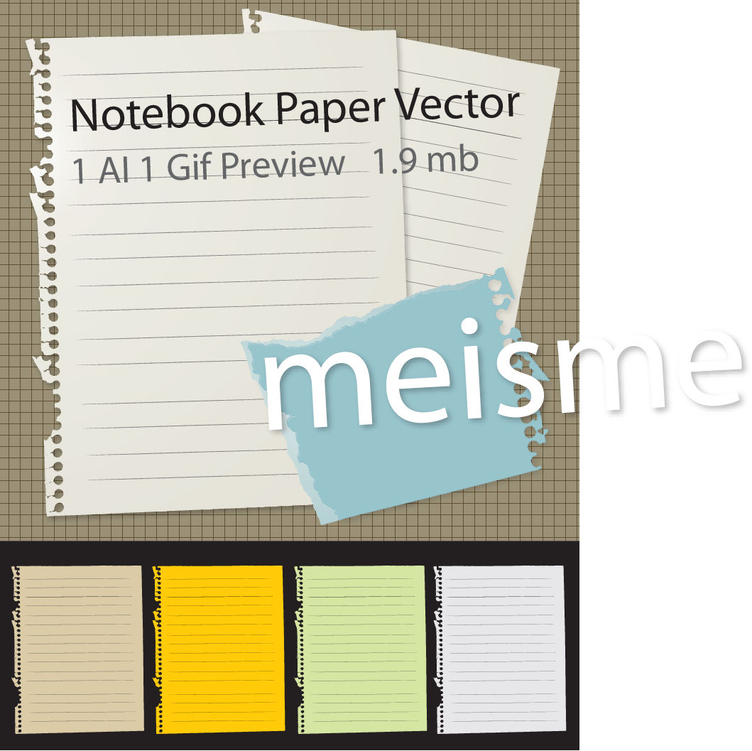 Free Vector Notebook Papers
