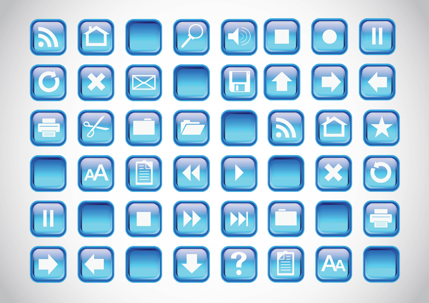 Free Vector Web Icons Buttons