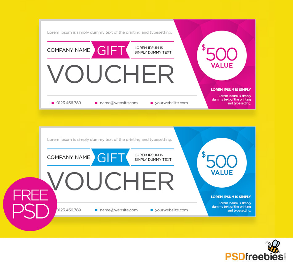 Gift Voucher Template PSD Gift Voucher Template PSD