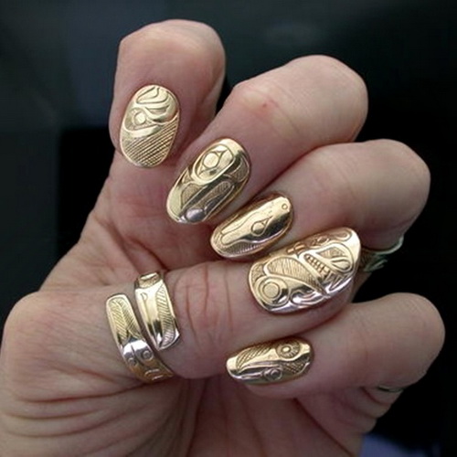 Gold Nail Design