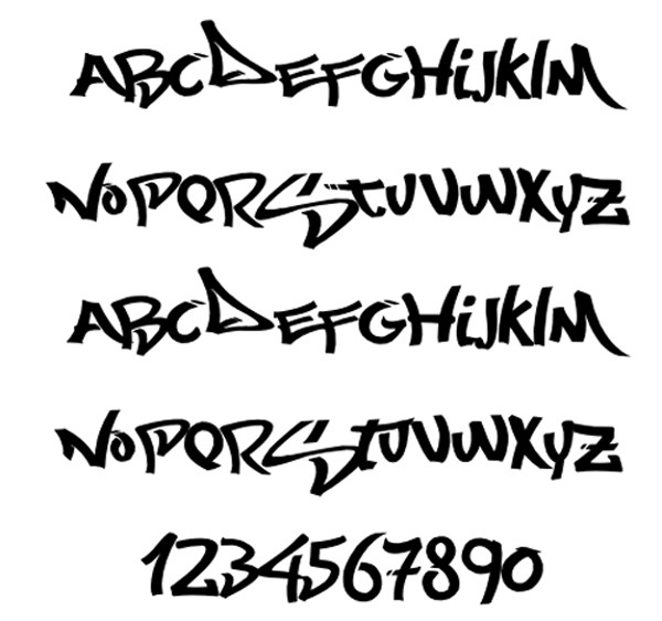 10 New Graffiti Fonts Images