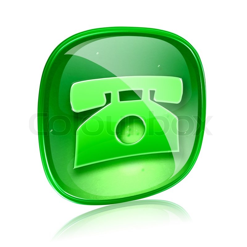 Green and White Phone Icon