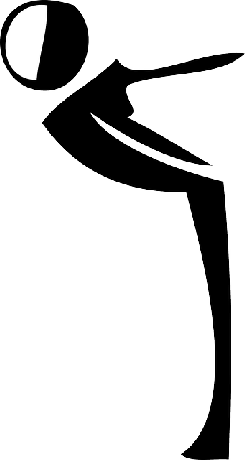 Gymnastics Clip Art Black and White