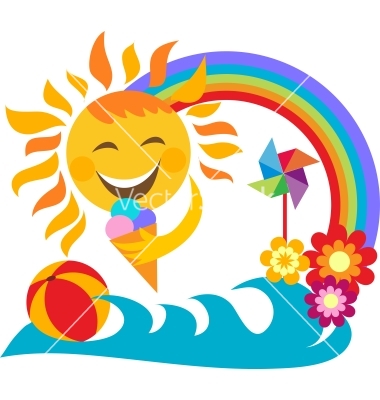 Happy Summer Vacation Clip Art