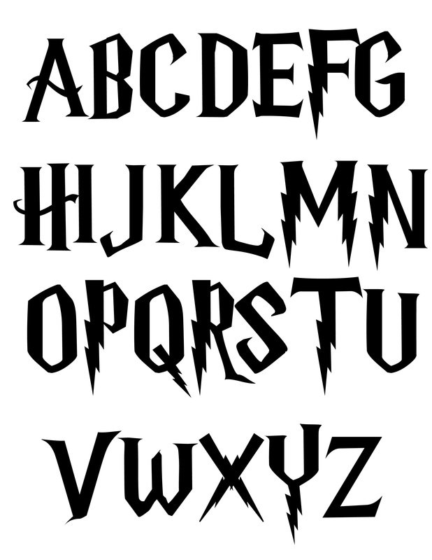 14 Harry Potter Alphabet Font Images