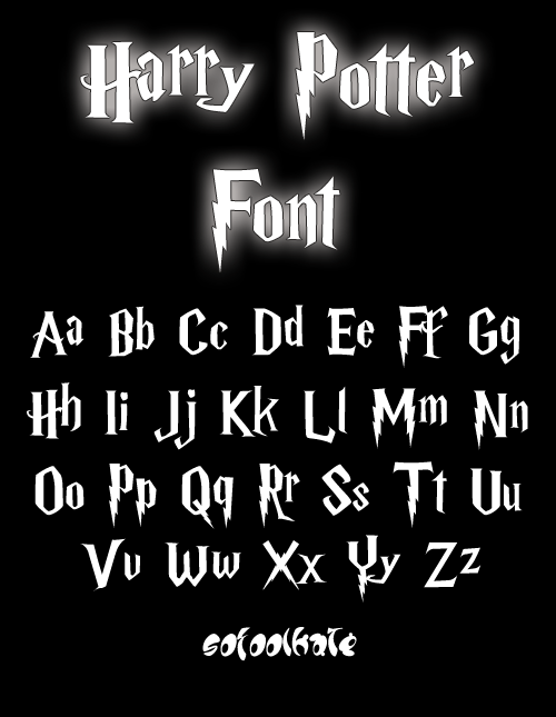 Harry Potter Fonts