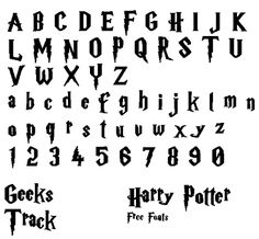 Harry Potter Fonts