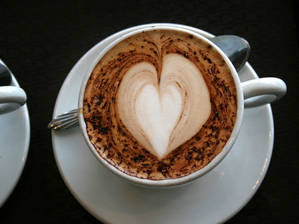 Heart Shaped Cup of Coffee Heart Shaped Cup of Coffee