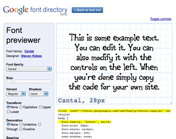 HTML Font Face Styles