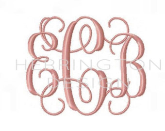 Interlocking Vine Monogram Font