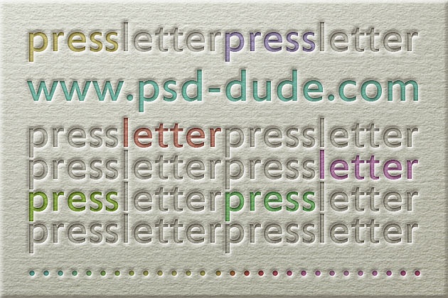 Letterpress Effect Photoshop Letterpress Effect Photoshop