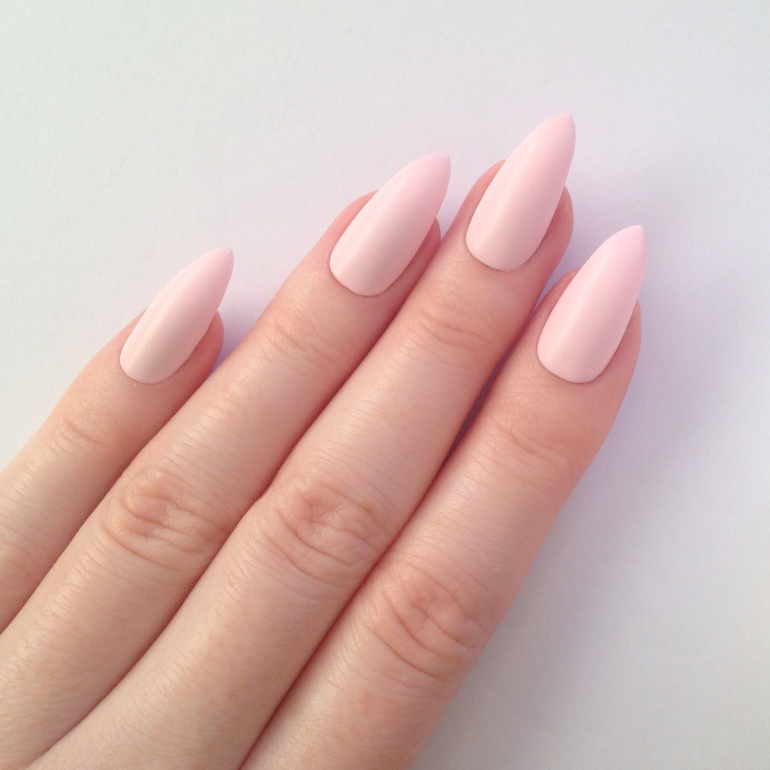 Light-Pink Matte Nails Tumblr
