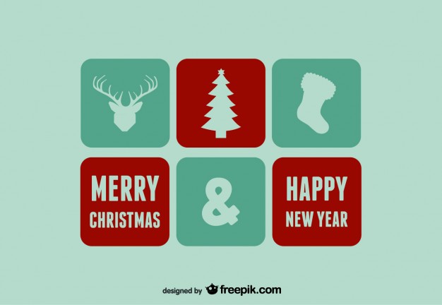 Merry Christmas and Happy New Year Icon